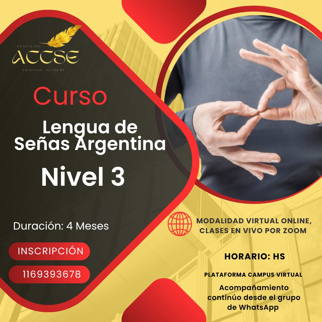 Curso de Lengua de Señas Argentina nivel 3