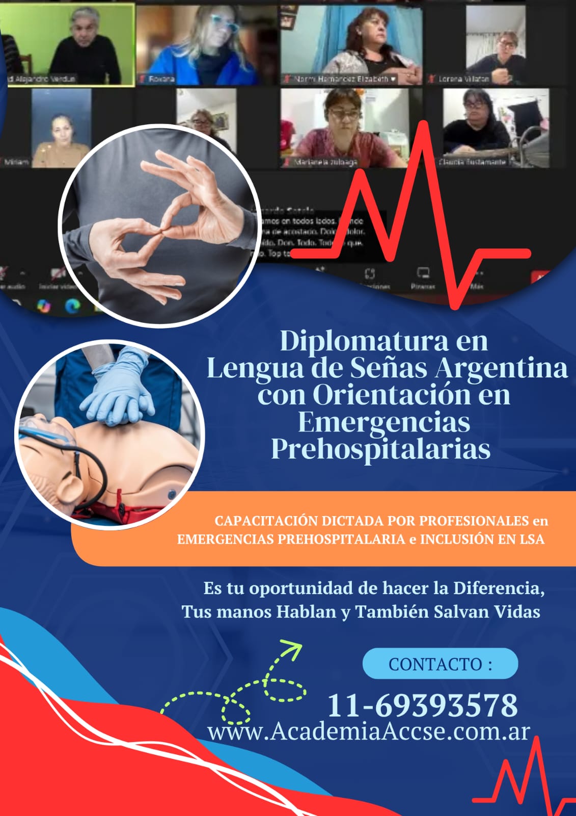 Diplomatura en Lengua de Señas Argentina con Orientación en Emergencias Prehospitalarias